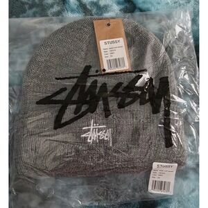 NWT Stussy Basic Cuff Beanie Hat Gray OS